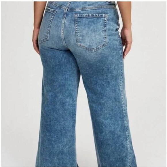 Torrid high rise baggy wide leg duo denim - Picture 1 of 4